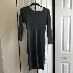 Grey sweater dress